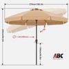 ABCCANOPY Patio Umbrella 9ft, Outdoor Table Umbrella with Push Button