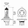 HELLA H4SB Standard Halogen Bulb, 12V, 65/55W