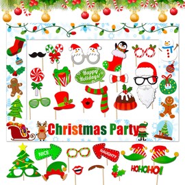 Roaring Good Time Christmas Elf Party Photo Booth Props Christmas Ugly Sweater Party Photo Shoot Props Ugly Sweater Party Accessories