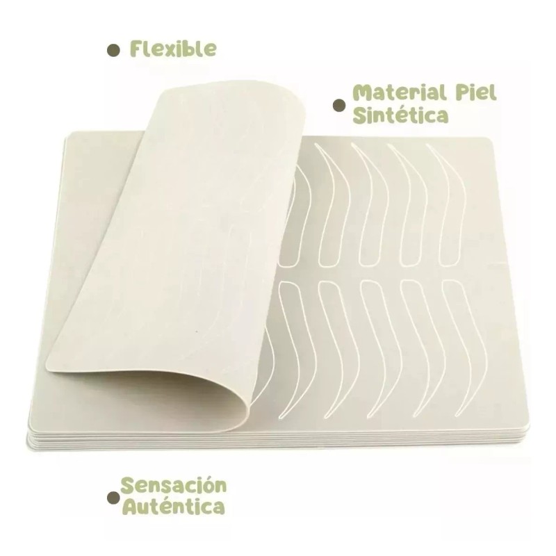 Mafab 6 Piel Sintética Práctica Microblading Diseño Ceja Sin Tinta