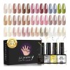 24 Pcs Gel Nail Polish Kit Glittering Nailkit For Gift
