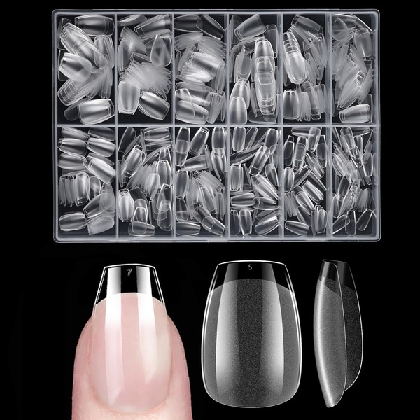 Venares Extra Short Coffin Nails Press on, 500 Pcs Soft