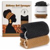 African Net Sponge 2 Pack - Exfoliating Body Scrubber &