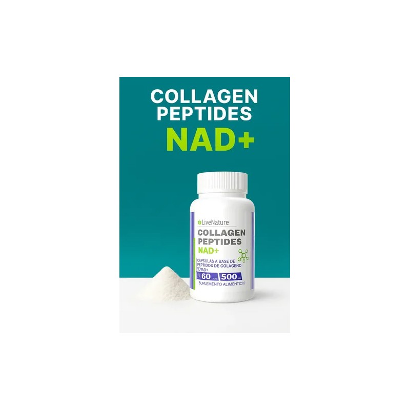 Péptidos De Colágeno + Nad 60 Caps Livenature 1 Pieza