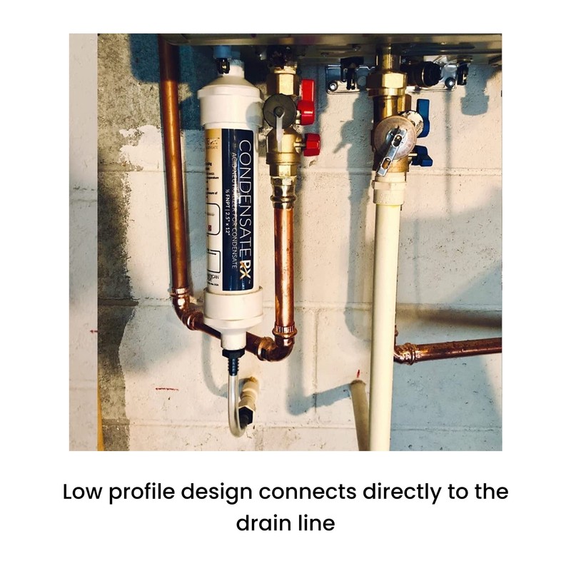 American Valve CondensateRx Condensate Neutralizer Formulated for High-Efficiency Condensing Boilers