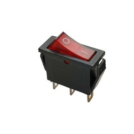 Ponulk 2Pcs ZE-235L Red Illuminated Rocker Switch 16A 125VAC 250VAC ON/Off