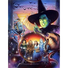 DIYPAINTING 5D Diamond Art Painting by Number Kits Wizard Movie of Oz 16X20 Painting Cross Stitch Full Drill Crystal Rhinestone Embroidery Pictures Arts Craft for Home Wall Decor