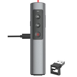 Rechargeable Presentation Clicker for Laptop PowerPoint, USB-A USB-C Presentation Pointer, Wireless Presenter Remote Power Point Clicker for Computer/Mac/PPT/Google Slide Advancer