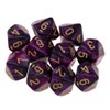 Yourandoll 10 Pieces Polyhedral Dice D10 Dice Dice Game Cube