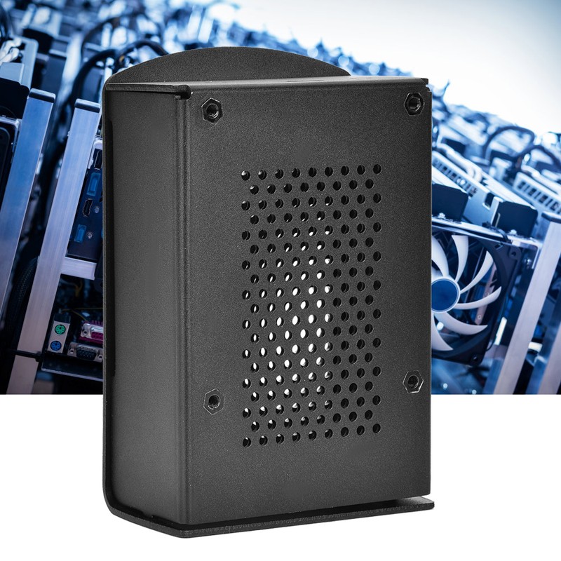 For Raspberry Pi 4 Model B Black Aluminum Case Box