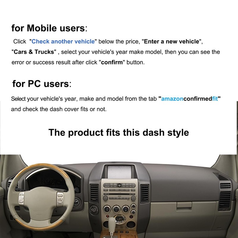 Fcovergurus Dash Cover Mat Custom Fit for Infiniti QX56 with