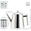 Easyworkz Stainless Steel 1500ml Teapot with Removeable Infuser Tea Maker