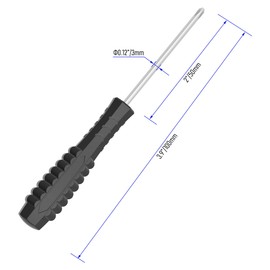 FOCMKEAS 2PCS Mini Phillips Screwdriver, 3mm Cross Head with Black Non-slip Handle for Small Appliances, 4"(100mm) Total Length, Non-magnetic