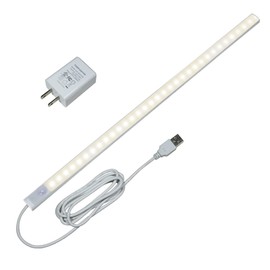 IKSACE LED Motion Sensor Under Cabinet Lights, 17 inch Plug in Closet Light, USB Corded LED Light Bar, Under Counter Lighting for Kitchen,Wardrobe,Sink,Workspace,Natural White (4000K)