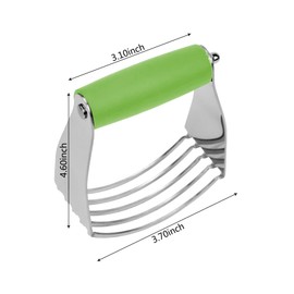 Dough Blender Heavy Duty Pastry Cutter Stainless Steel Butter Cutter Professional Baking Tool For Mixing Flour Butter (1 Pcs Green)