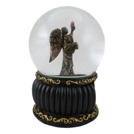 Christian Holy Archangel Saint Uriel Angel Of Light Glitter Water Globe Figurine