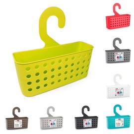 plastific Plastic Hanging Shower Basket Bathroom Caddy Basket Organizer Shower Caddy Plastic Wall Toiletry Washroom Shower Organizer (Green, 26 x 8 x 24 cm)