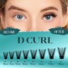 Individual Eyelashes, 50D DIY Cluster Eyelashes, 0.07 D Curl, 10-18