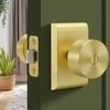 Moquin Brushed Gold Door Knobs Interior, Gold Zinc-Alloy Heavy Duty