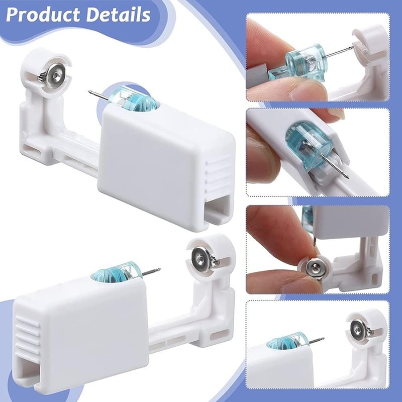 Nose Piercing Gun Kit - 6Pcs Self Nose Piercing Kit