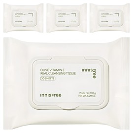 Innisfree Olive Cleansing Tissue, 30 sheets, 4 pcs / 이니스프리 올리브 클렌징 티슈, 30매입, 4개
