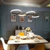 HiHiHomy Modern Dimmable Black Led Chandelier for Dining Room Light