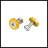 Hihaha 20pcs Motorcycle Gold Tone Fender Bumper Washer Bolt Nut