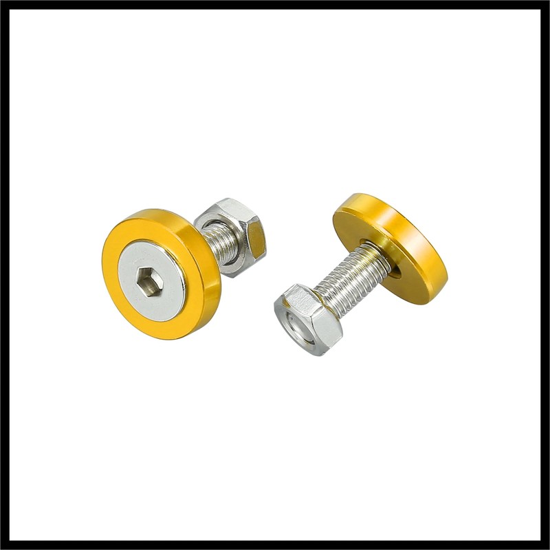 Hihaha 20pcs Motorcycle Gold Tone Fender Bumper Washer Bolt Nut