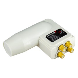 PremiumX Quad LNB White SAT Direct Connection 4 User Satellite TV signal converter DVB-S2 HD 4K 8X F-connector