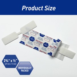 MED PRIDE Butterfly Tape Closures Bandages for Wound Closure, Sterile Hypoallergenic Adhesive Non-Stick Pad, Latex-Free, Pack of 100 Assorted Sizes (Large)