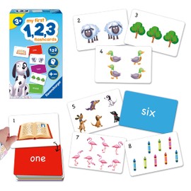 Ravensburger My First 1,2,3 Flash Card Game for Kids Age 3 Years Up - Ideal for Early Learning, Object Recognition, Alphabet, Reading and Spelling