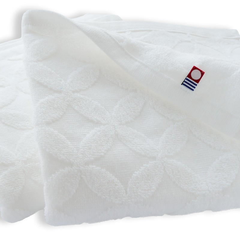 Imabari Sports Towel, Cloisonne Pattern, Thin, Made in Japan, White,