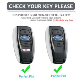 Cacacar for Subaru Forester Outback Key Fob Cover with Keychain, for Forester Outback BRZ Legacy CrossTrek Premium Soft TPU 360 Degree Protection Key Case Remote Key Holder (Size B-Green)
