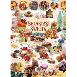 Cobble Hill 1000 Piece Puzzle - Breakfast Sweets - Sample Poster Included