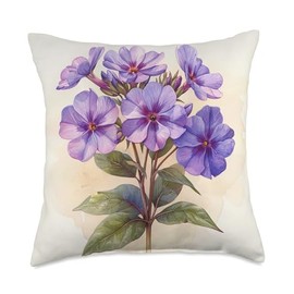 Creeping Phlox Flower Cottagecore Graphic Throw Pillow