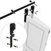 CCJH 6FT/72'' Bi-Folding Barn Door Hardware Sliding Track kit Heavy