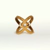St. Germain Gold Scarf Ring Cubic Zirconia X Pave |