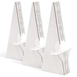 Lineco, 50 Pack Cardboard Easel Backs 7 Inch, Self Stick Double Wing Stand, Display Signs, Cards, Photographs, Brochures, Posters, Craft Projects, White