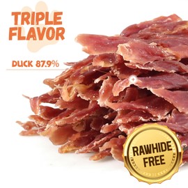 Pawmate Dog Treats，Duck Strips for Dogs Natural Healthy Dog Treats Jekry Low Fat Duck Jerky for Dogs Real Duck Cuts Training Dog Treats with Taurine for Small Medium Large Dogs 10.58 oz