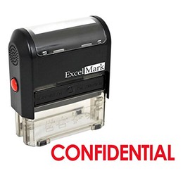 Confidential Self Inking Rubber Stamp - Red Ink