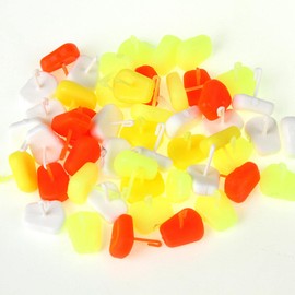 Colcolo Soft Bait Fishing Tackle for Making Boilies, Corn Shaped Boilies Lure Hair Rig Bait Stopper, Fishing Bait Carp Bait for River, Freshwater, Yellow