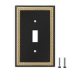 Pearled Frame Decorative Wall Plate Switch Plate Outlet Cover (Single