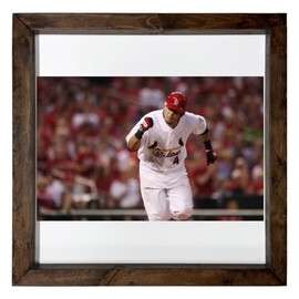 Yadier Molina - 12X12 Full Color Photo Sign With Wood Frame PTR #G330263