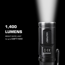 HAUTMEC 1400 Lumen Rechargeable Flashlights LED EDC Flashlight with 90 Degree Flashlight Swivel Head 5 Modes Pocket Flashlights Magnetic Base for Camping, Working, Outdoor, Hiking, Emergency