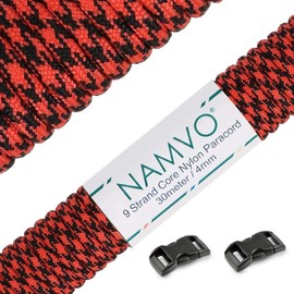 Namvo 100 Feet, 9 Inner Strands, Strong Breaking Strength, 4 mm Diameter 550 Paracord Mil Spec Type III Nylon Parachute Cord