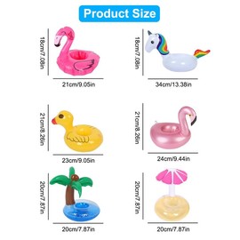 6 portabevande gonfiabili, per piscina, per bevande, galleggiante, per piscina, gonfiabile, per piscina