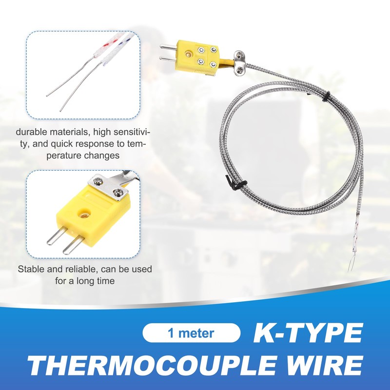 sourcing map 4" K Type Ceramic Kiln Furnace Thermocouple Sensor