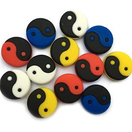 NB 12 Pcs Tennis Vibration Dampeners Silicone Racket Shock Absorbers Tennis Racket Accessories for Tennis Players