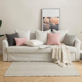 MIULEE Granular Cushion Cover, Pineapple, Soft Plain Decorative Square Cushion Covers for Sofa, Bedroom, Car, Set of 2