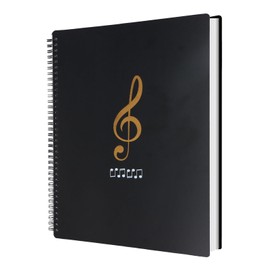 A4 Sheet Music Folder, A4 Music File Folder 50 Pockets/100 Pages, Protects Music Papers, Sheet Music Holder Allow Annotations, Storage Folder Blank Plastic for Musicians and Band, Sheet Music Storage